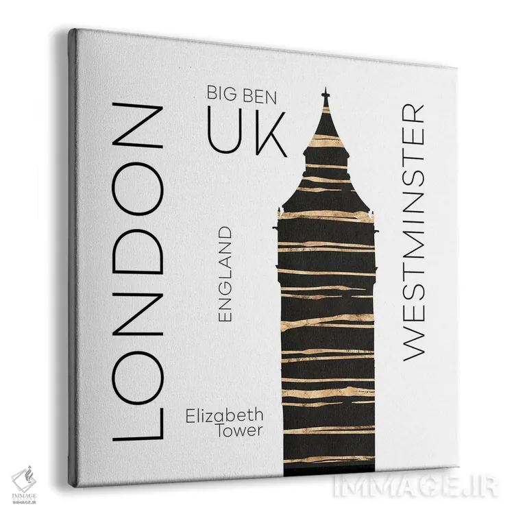 تابلو دکوراتیو هنر شهری بیگ بن لندن اثر ملانی ویولا - نمای پرسپکتیو محصول