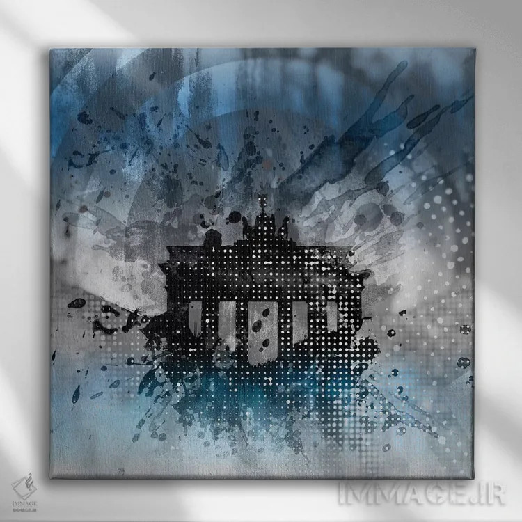 تابلو دکوراتیو هنر گرافیکی دروازه براندنبورگ اثر ملانی ویولا - نمای روبهرو روی دیوار