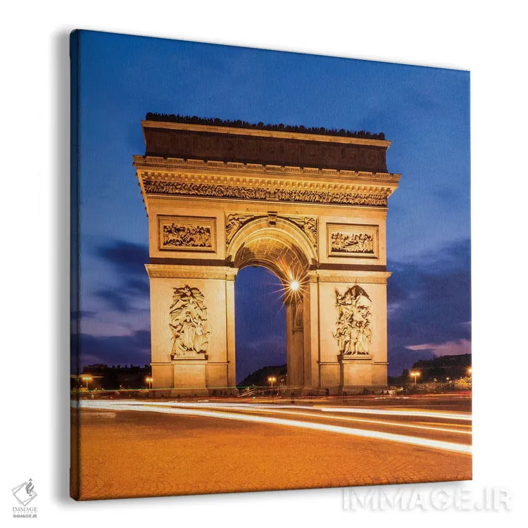 تابلو دکوراتیو پاریس در شب؛ طاق پیروزی اثر ملانی ویولا - نمای پرسپکتیو محصول