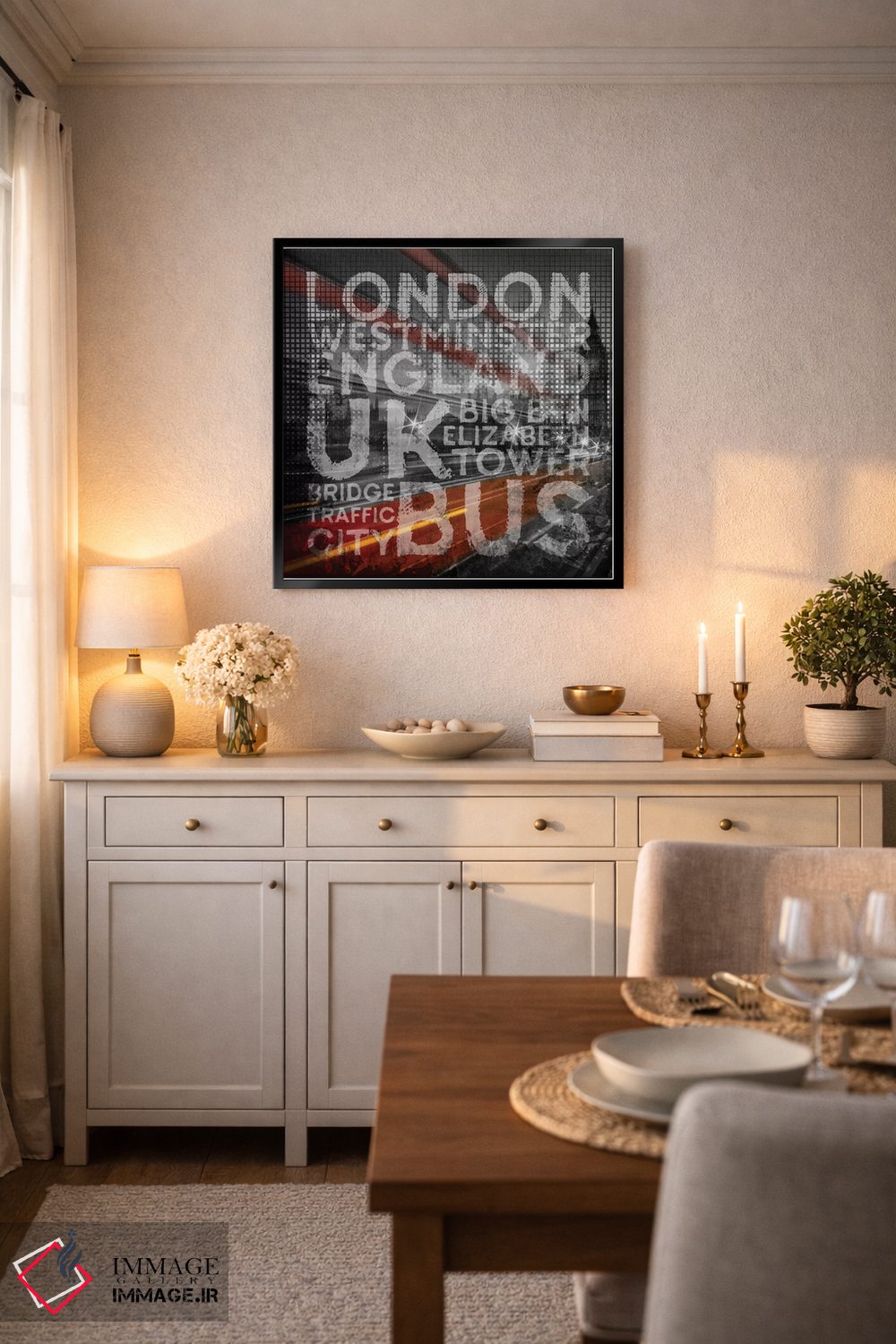 تابلو دکوراتیو هنر گرافیکی ترافیک پل وست مینستر لندن اثر ملانی ویولا - D6B