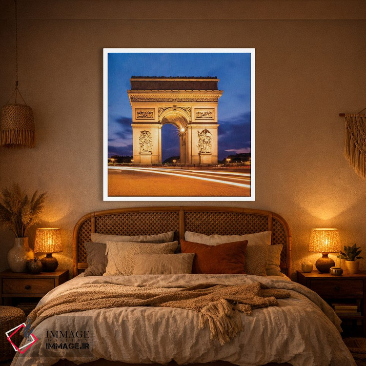 تابلو دکوراتیو پاریس در شب؛ طاق پیروزی اثر ملانی ویولا - D1W