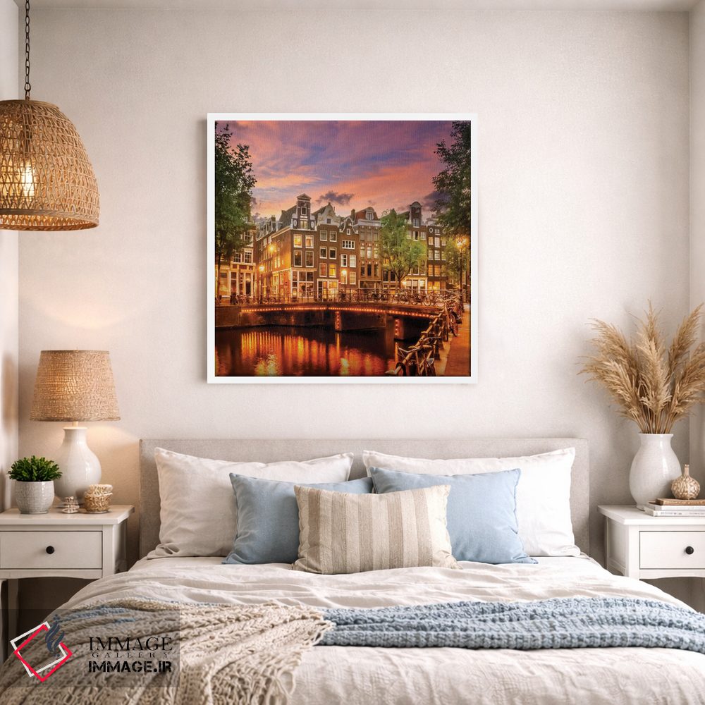 تابلو دکوراتیو غروب رویایی آمستردام اثر ملانی ویولا - D1W