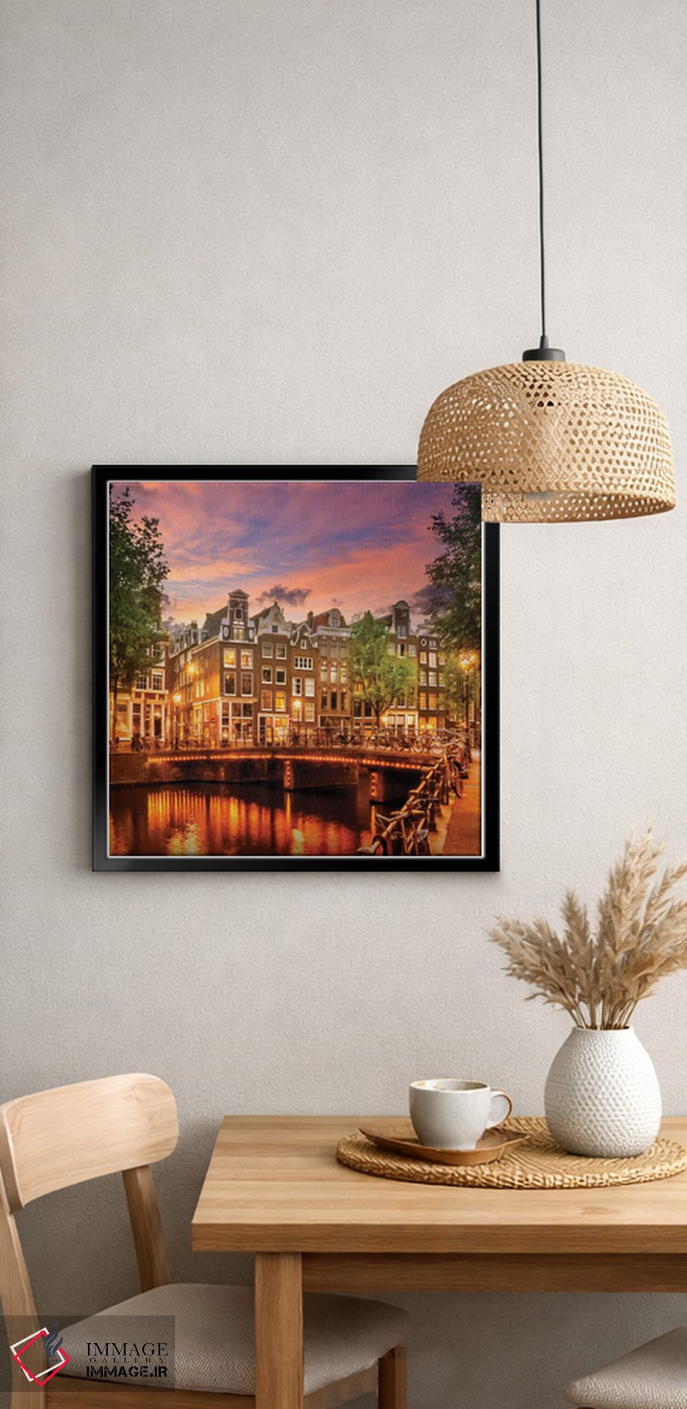 تابلو دکوراتیو غروب رویایی آمستردام اثر ملانی ویولا - D4B
