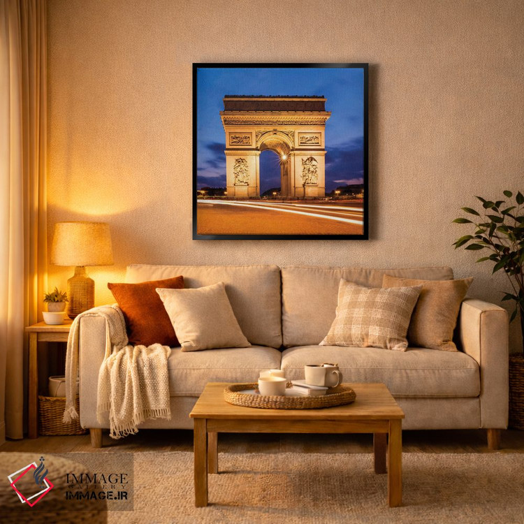 تابلو دکوراتیو پاریس در شب؛ طاق پیروزی اثر ملانی ویولا - D2B