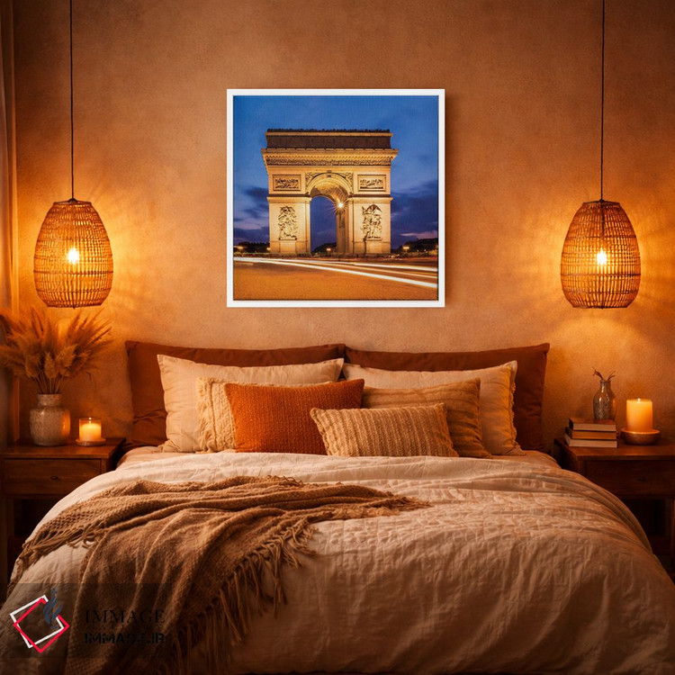 تابلو دکوراتیو پاریس در شب؛ طاق پیروزی اثر ملانی ویولا - D4W