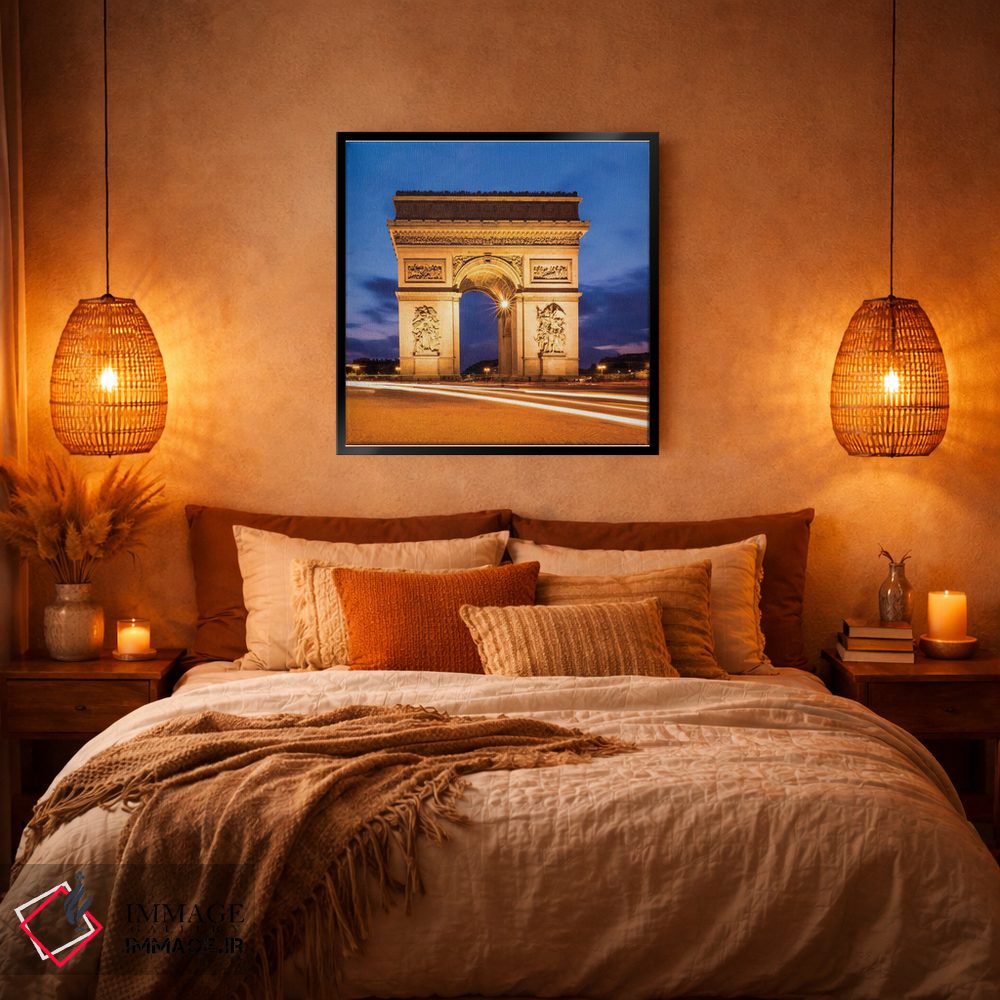 تابلو دکوراتیو پاریس در شب؛ طاق پیروزی اثر ملانی ویولا - D5B