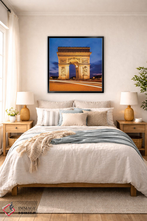 تابلو دکوراتیو پاریس در شب؛ طاق پیروزی اثر ملانی ویولا - D6B