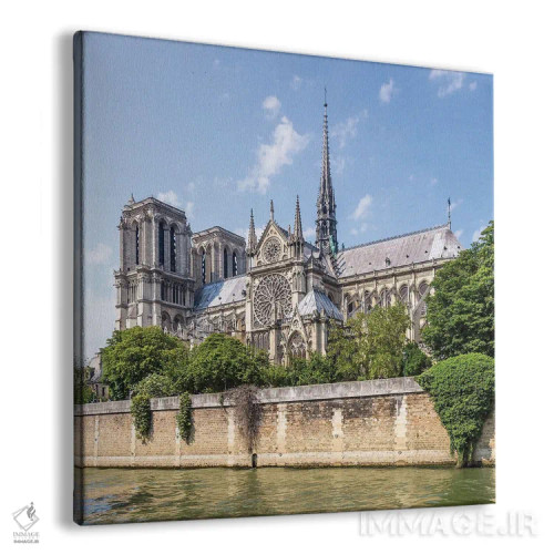 تابلو دکوراتیو کلیسای نوتردام و رود سن اثر ملانی ویولا - نمای پرسپکتیو محصول