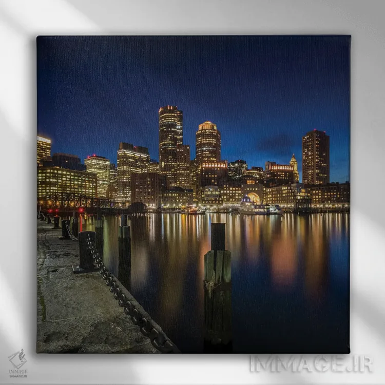 تابلو دکوراتیو نمای پارک فن پیر بوستون اثر ملانی ویولا - نمای روبهرو روی دیوار