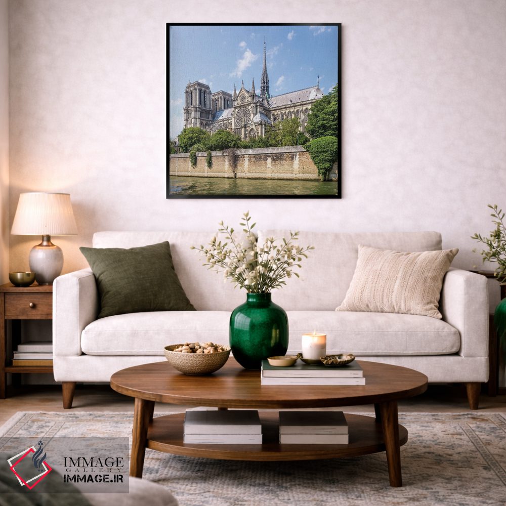 تابلو دکوراتیو کلیسای نوتردام و رود سن اثر ملانی ویولا - D2B