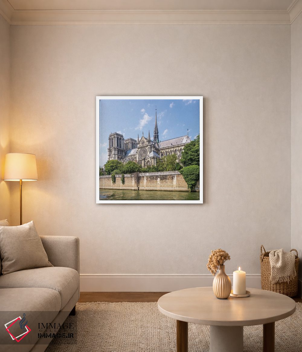 تابلو دکوراتیو کلیسای نوتردام و رود سن اثر ملانی ویولا - D1W