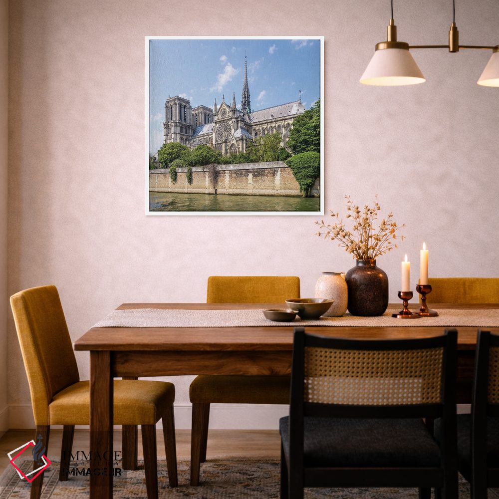 تابلو دکوراتیو کلیسای نوتردام و رود سن اثر ملانی ویولا - D5W