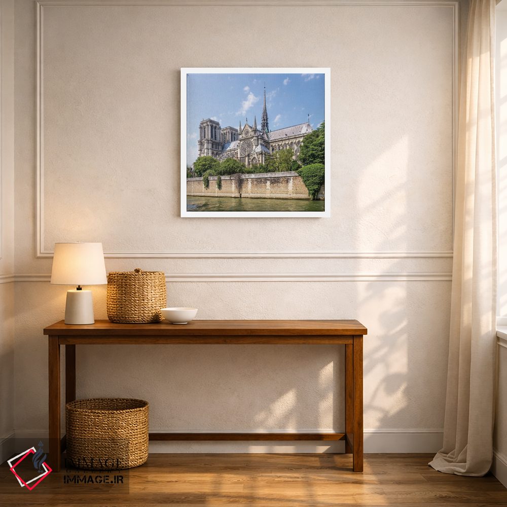 تابلو دکوراتیو کلیسای نوتردام و رود سن اثر ملانی ویولا - D4W