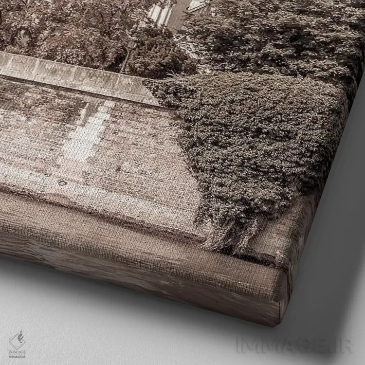 تابلو دکوراتیو نوتردام پاریس اثر ملانی ویولا - نمای نزدیک بافت بوم