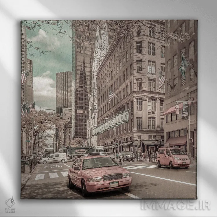تابلو دکوراتیو خیابان پنجم منهتن اثر ملانی ویولا - نمای روبهرو روی دیوار