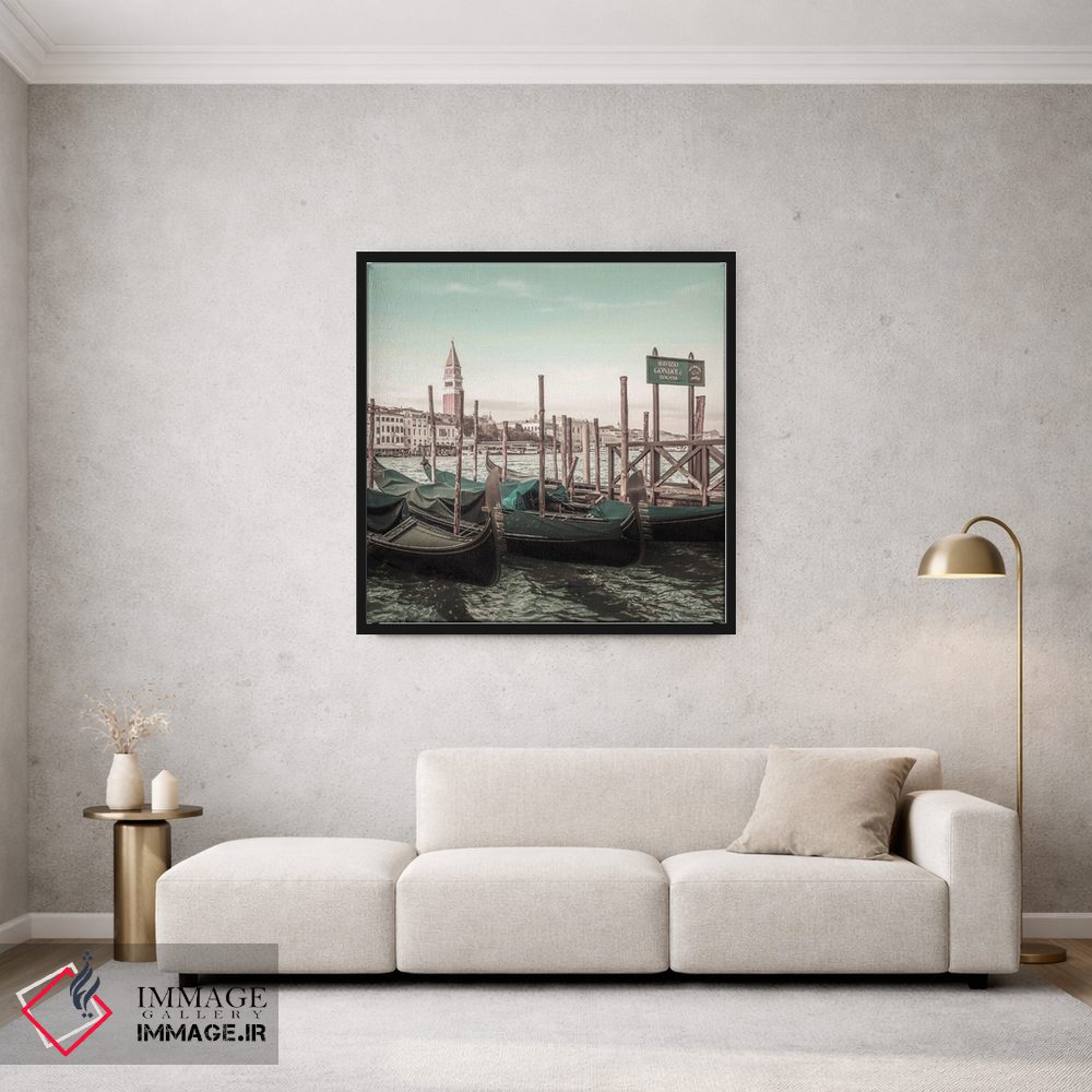 تابلو دکوراتیو گراند کانال و قایق های گوندولا ونیز اثر ملانی ویولا - D2B