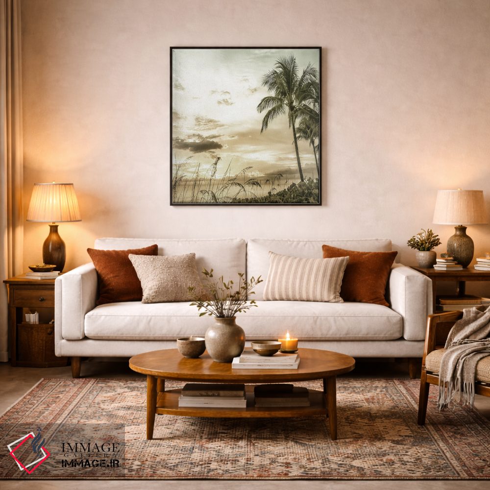تابلو دکوراتیو غروب درخشان وینتیج در ساحل بونیتا اثر ملانی ویولا - D4B