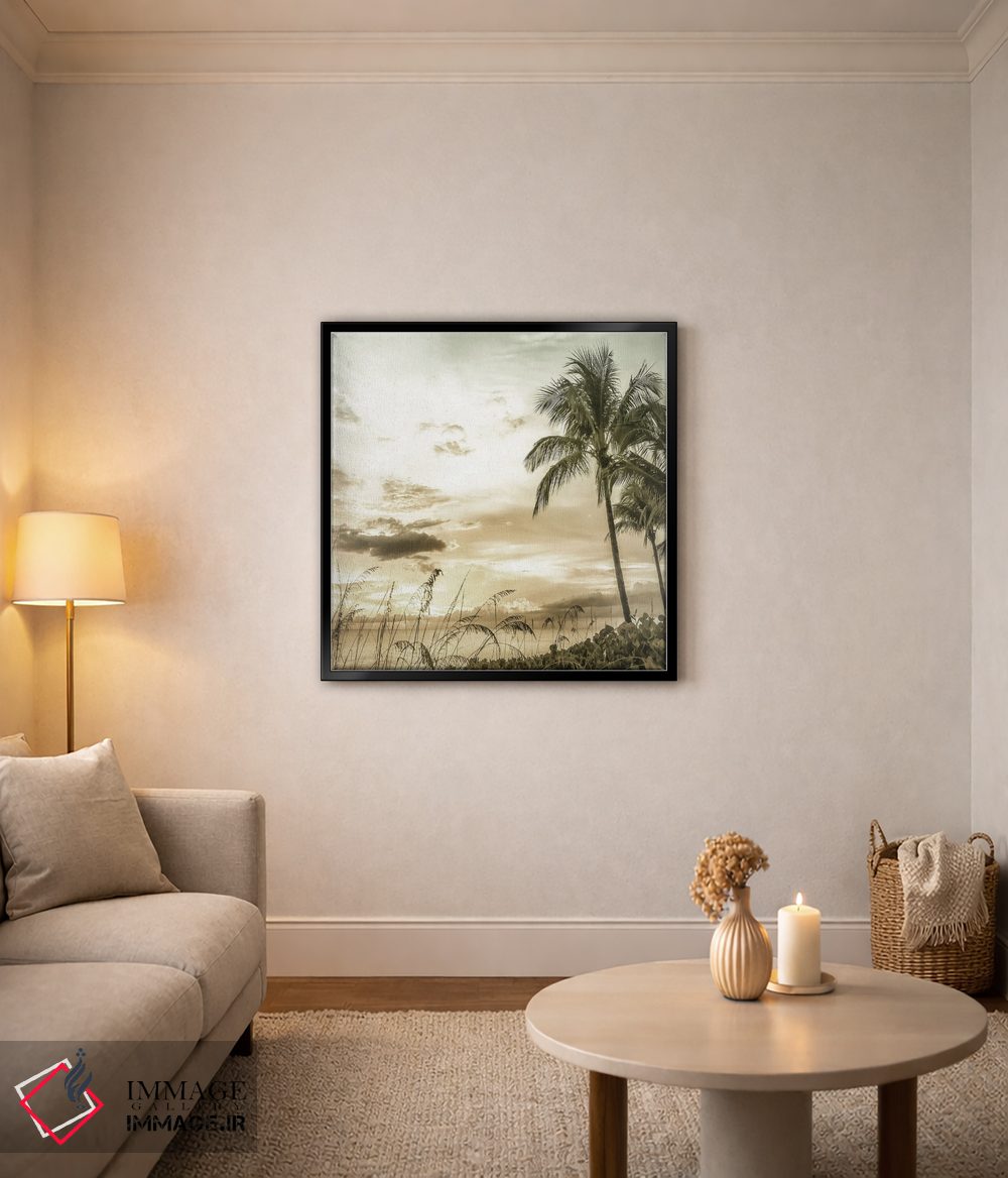 تابلو دکوراتیو غروب درخشان وینتیج در ساحل بونیتا اثر ملانی ویولا - D5B
