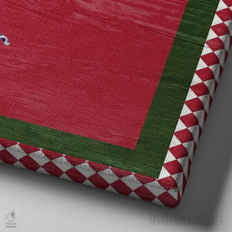 تابلو دکوراتیو یار کوچک بابانوئل ۱ اثر اندی متز - نمای نزدیک بافت بوم