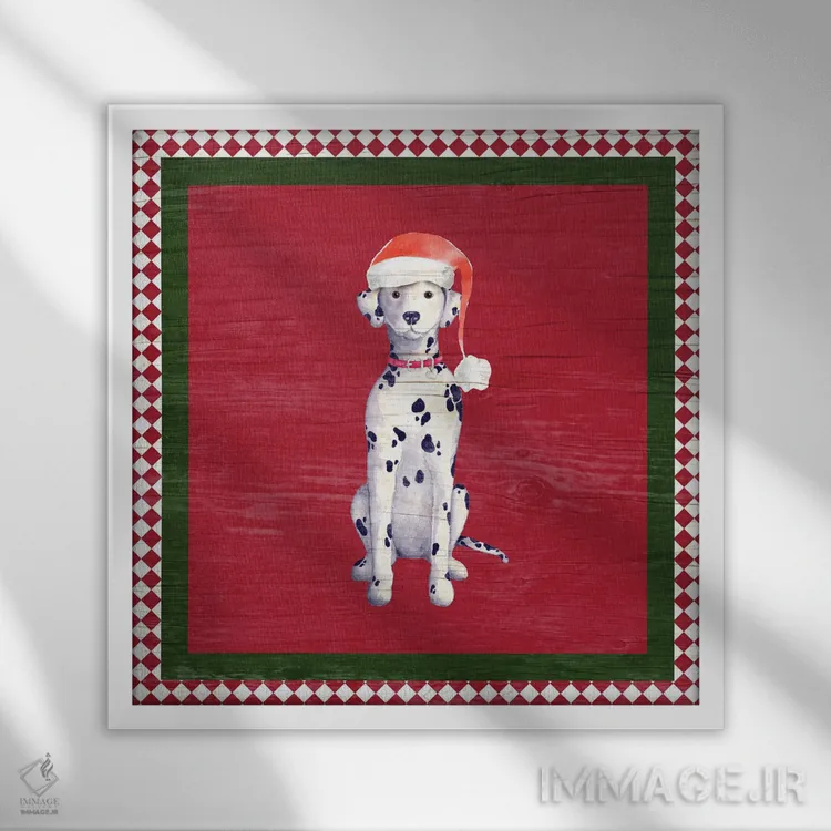 تابلو دکوراتیو یار کوچک بابانوئل ۱ اثر اندی متز - نمای قابدار سفید