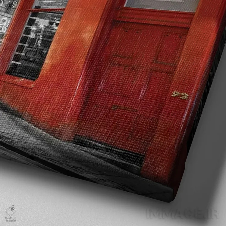 تابلو دکوراتیو برداشت دلنشین عصرگاهی از وست بو، خیابان ویکتوریا اثر ملانی ویولا - نمای نزدیک بافت بوم