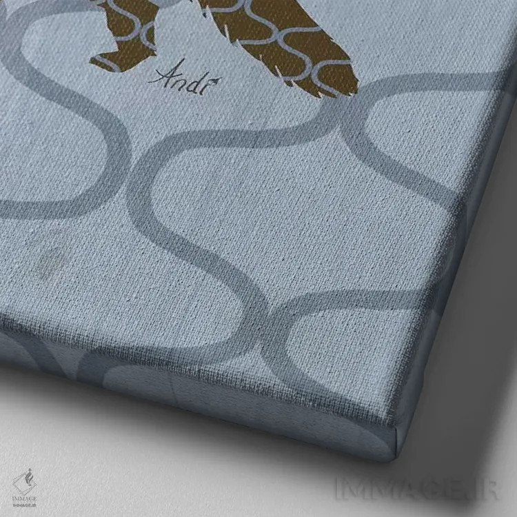 تابلو دکوراتیو طبیعت روستایی ۴ اثر اندی متز - نمای نزدیک بافت بوم