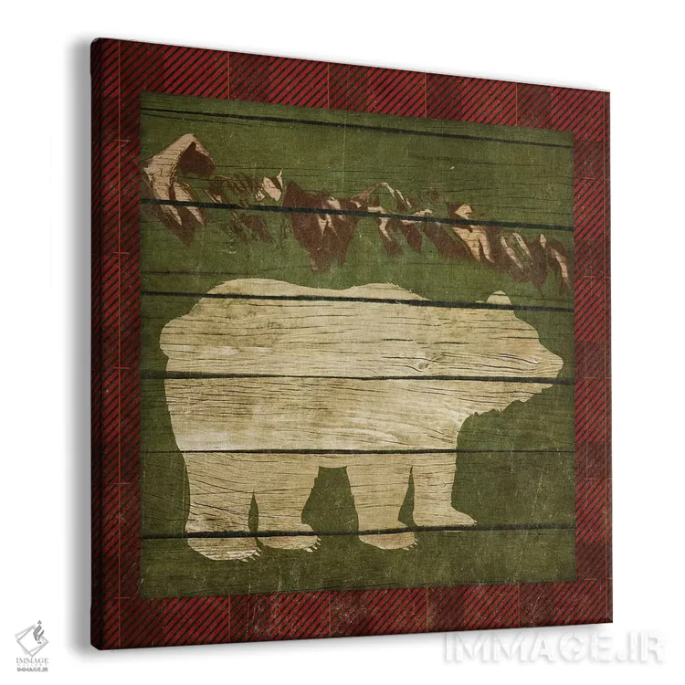 تابلو دکوراتیو طبیعت روستایی بر زمینه چهارخانه ۱ اثر اندی متز - نمای پرسپکتیو محصول