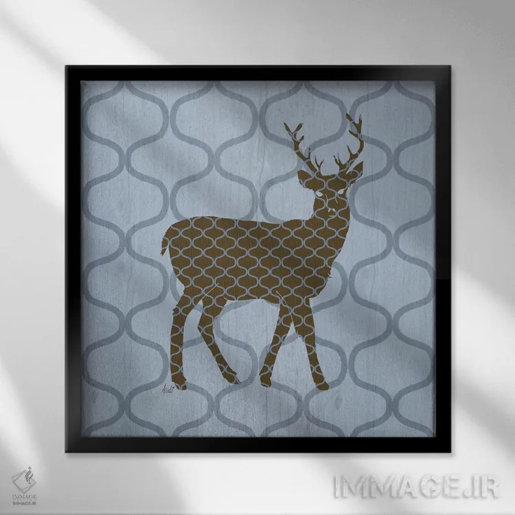 تابلو دکوراتیو طبیعت روستایی ۱ اثر اندی متز - نمای قابدار مشکی