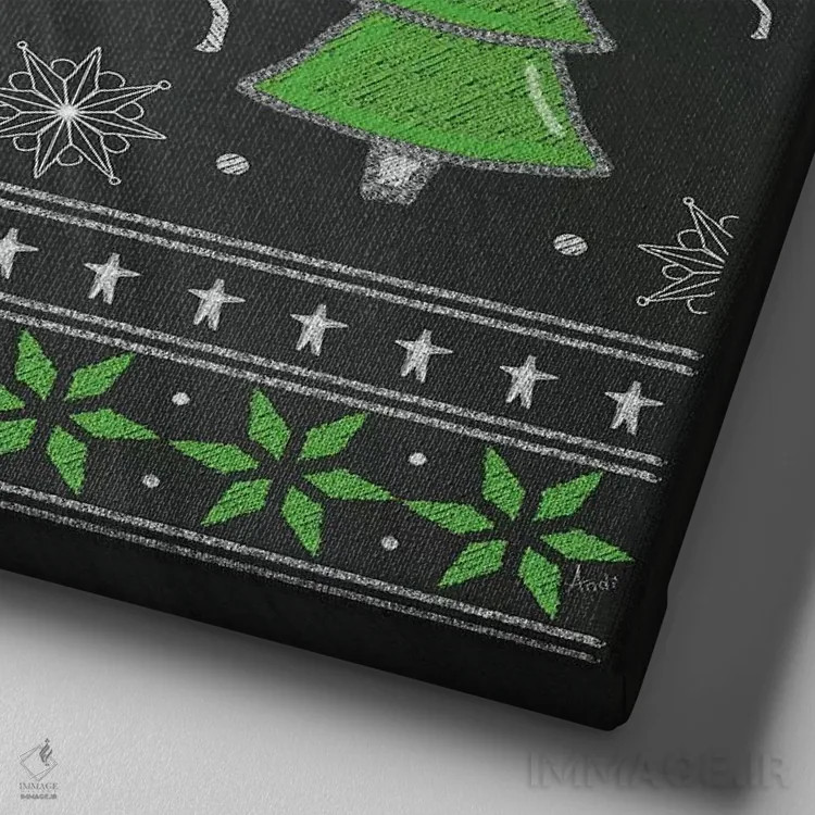 تابلو دکوراتیو پلیور تعطیلات ۲ اثر اندی متز - نمای نزدیک بافت بوم