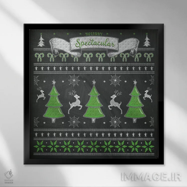 تابلو دکوراتیو پلیور تعطیلات ۲ اثر اندی متز - نمای قابدار مشکی