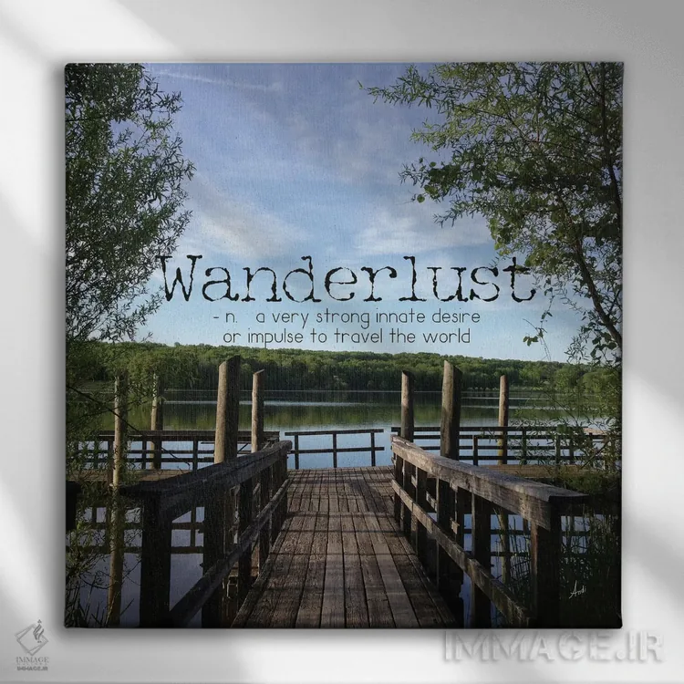 تابلو دکوراتیو شوق سفر اثر اندی متز - نمای روبهرو روی دیوار