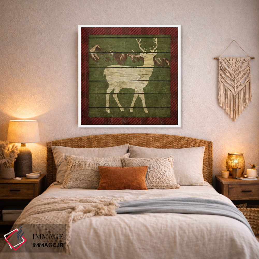 تابلو دکوراتیو طبیعت روستایی بر زمینه چهارخانه ۲ اثر اندی متز - D2W