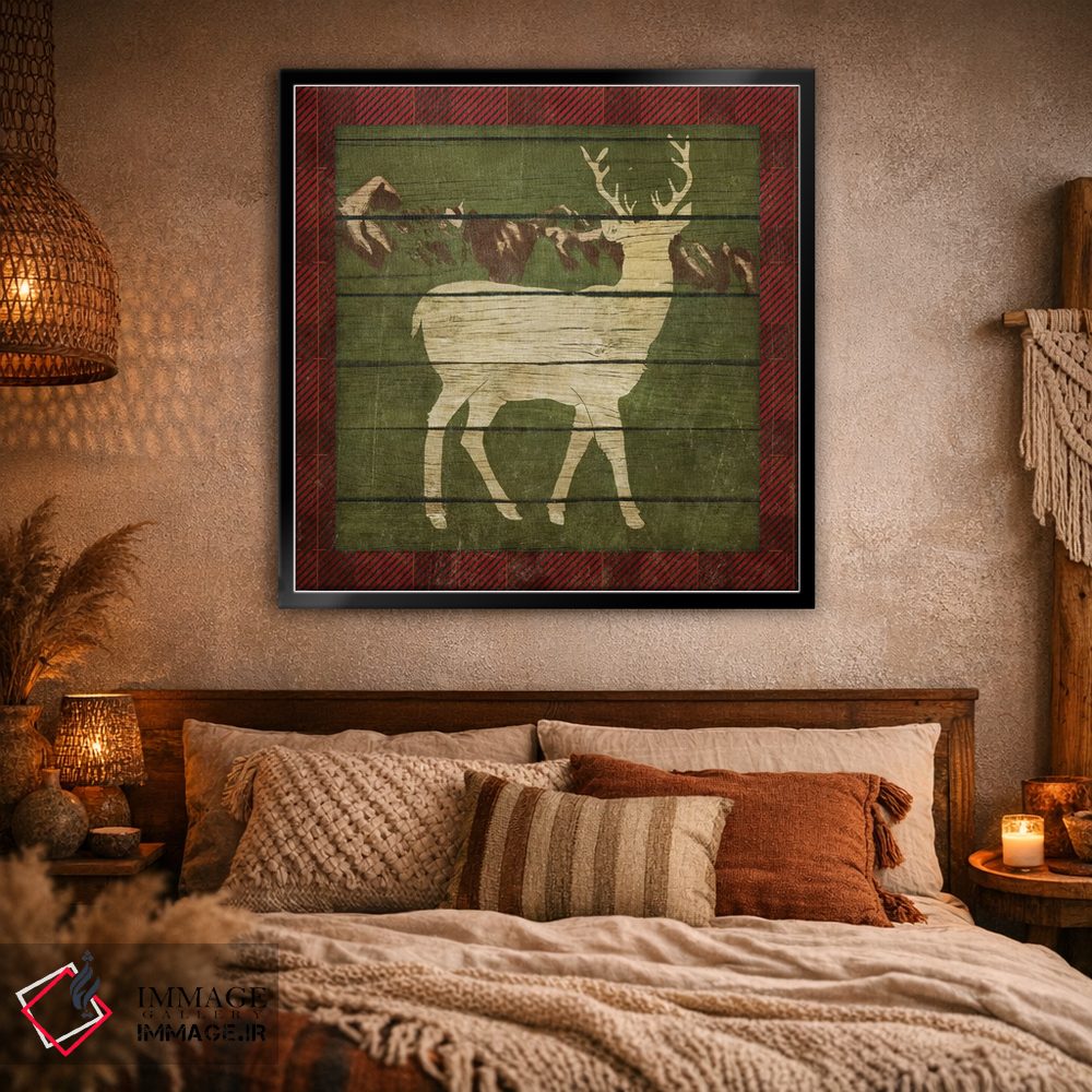 تابلو دکوراتیو طبیعت روستایی بر زمینه چهارخانه ۲ اثر اندی متز - D1B