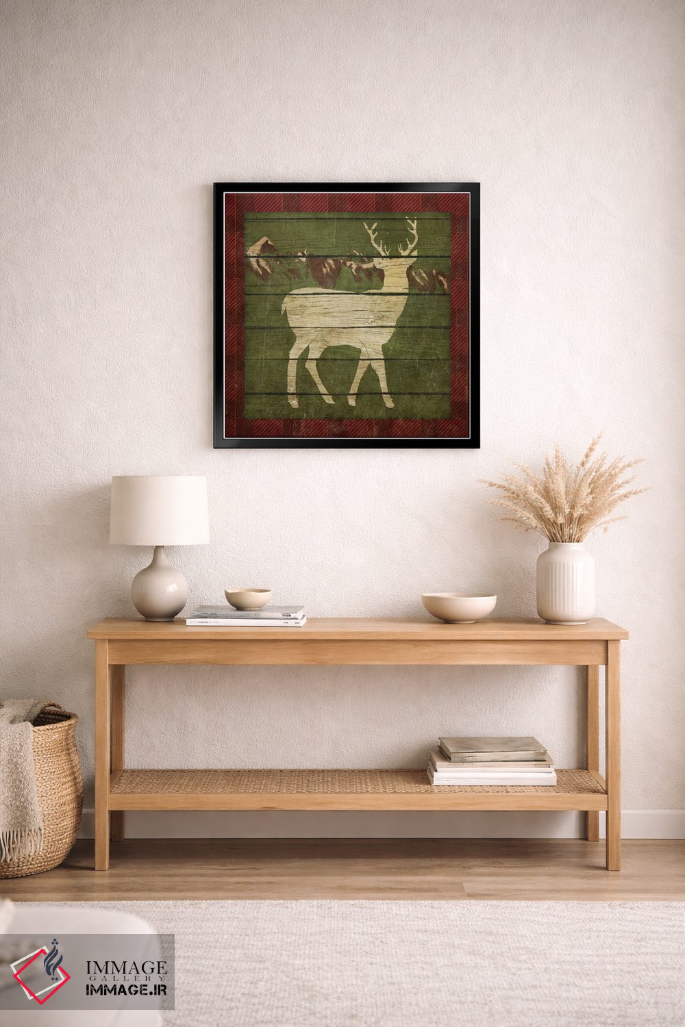 تابلو دکوراتیو طبیعت روستایی بر زمینه چهارخانه ۲ اثر اندی متز - D4B