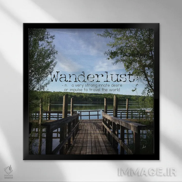 تابلو دکوراتیو شوق سفر اثر اندی متز - نمای قابدار مشکی