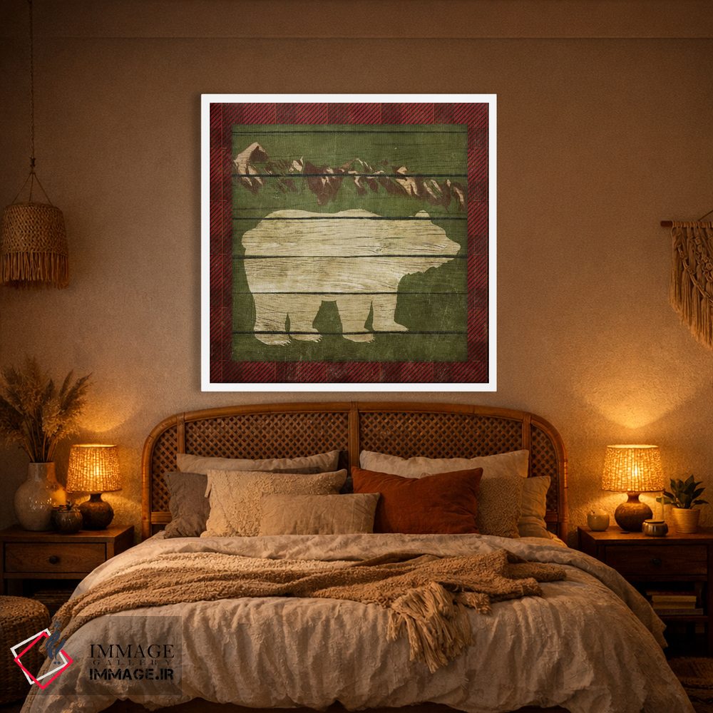 تابلو دکوراتیو طبیعت روستایی بر زمینه چهارخانه ۱ اثر اندی متز - D1W