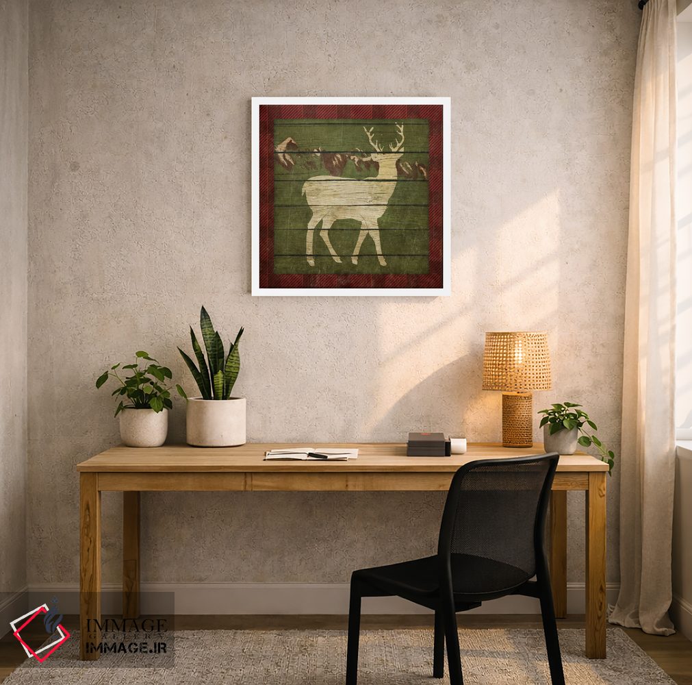 تابلو دکوراتیو طبیعت روستایی بر زمینه چهارخانه ۲ اثر اندی متز - D5W