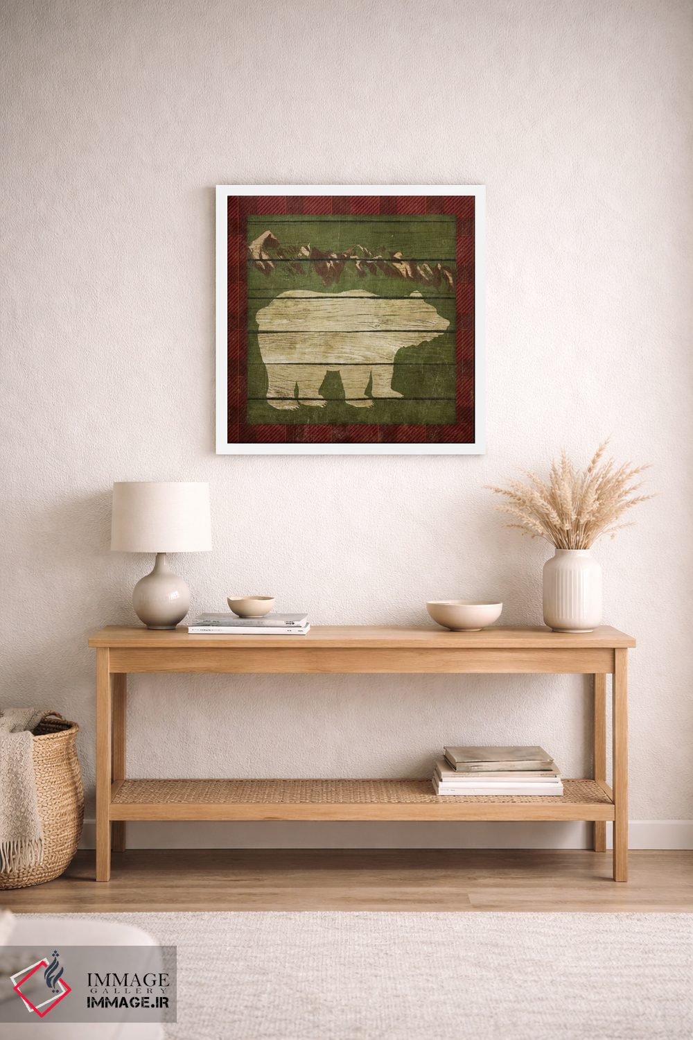 تابلو دکوراتیو طبیعت روستایی بر زمینه چهارخانه ۱ اثر اندی متز - D2W