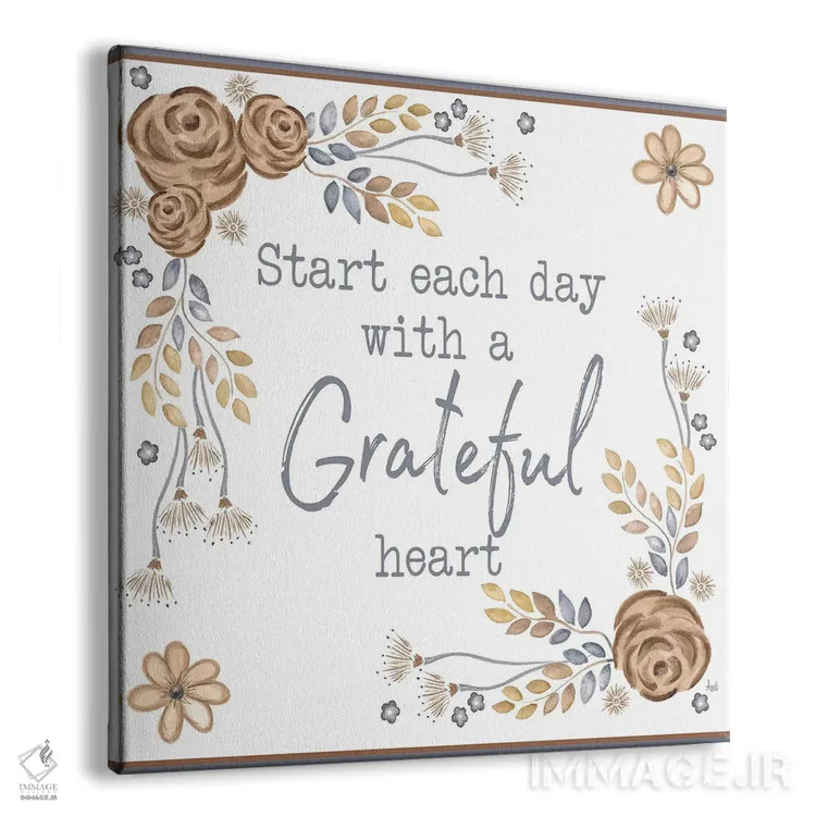 تابلو دکوراتیو الهام برگ های قهوه ای ۱ اثر اندی متز - نمای پرسپکتیو محصول