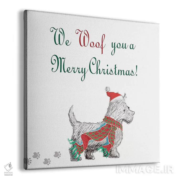 تابلو دکوراتیو بسته تعطیلات سگ ها ۲ اثر اندی متز - نمای پرسپکتیو محصول