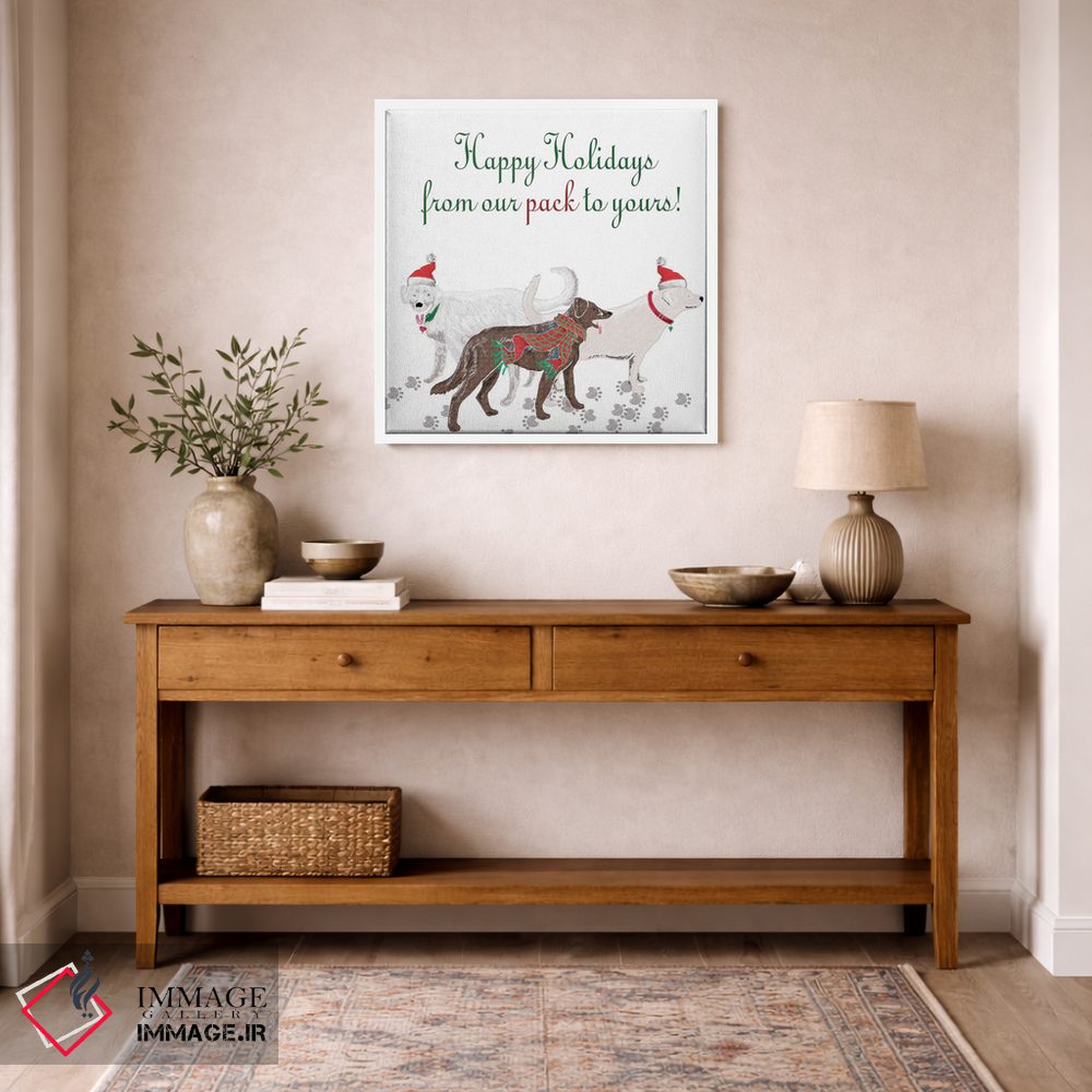 تابلو دکوراتیو بسته تعطیلات سگ ها ۱ اثر اندی متز - D4W