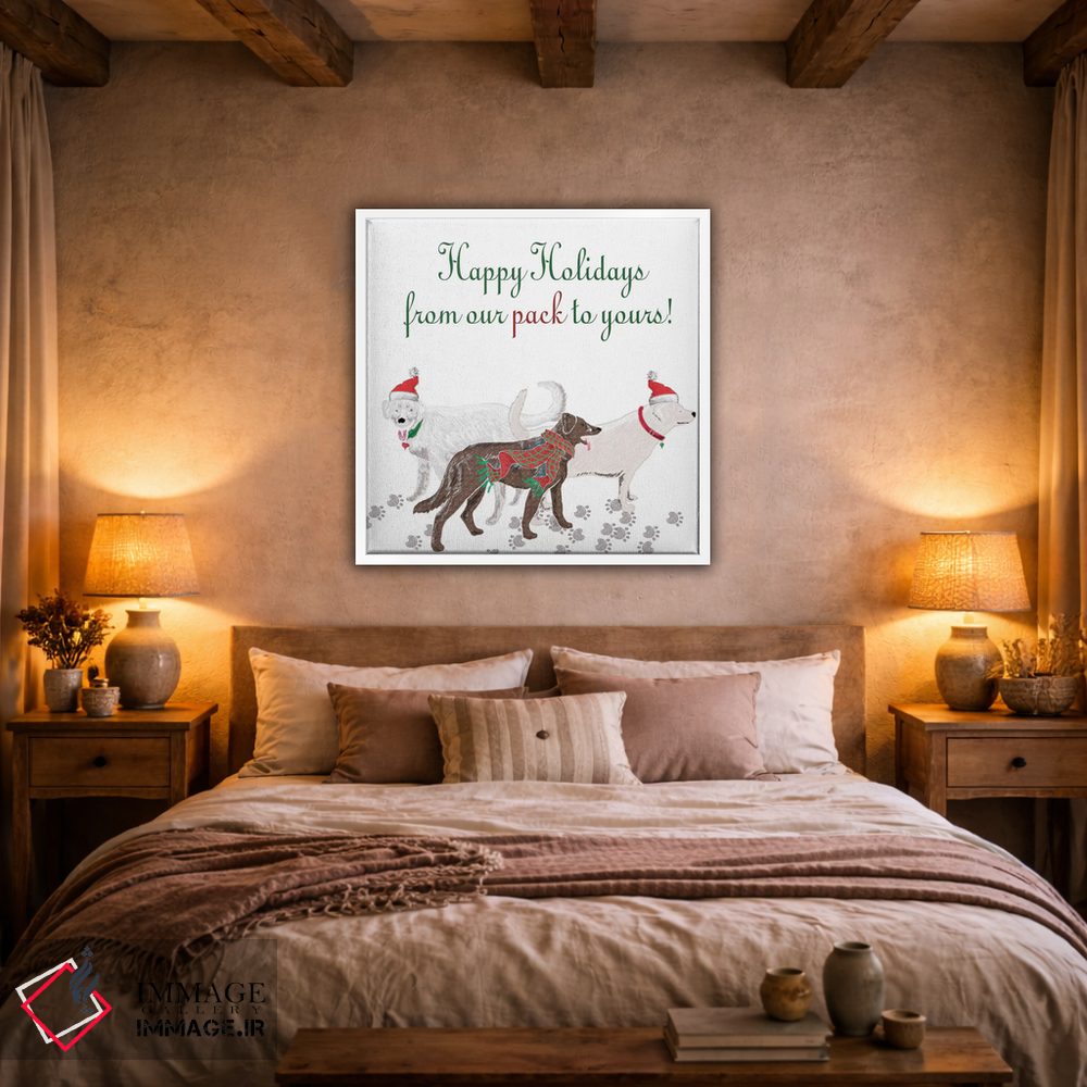 تابلو دکوراتیو بسته تعطیلات سگ ها ۱ اثر اندی متز - D3W