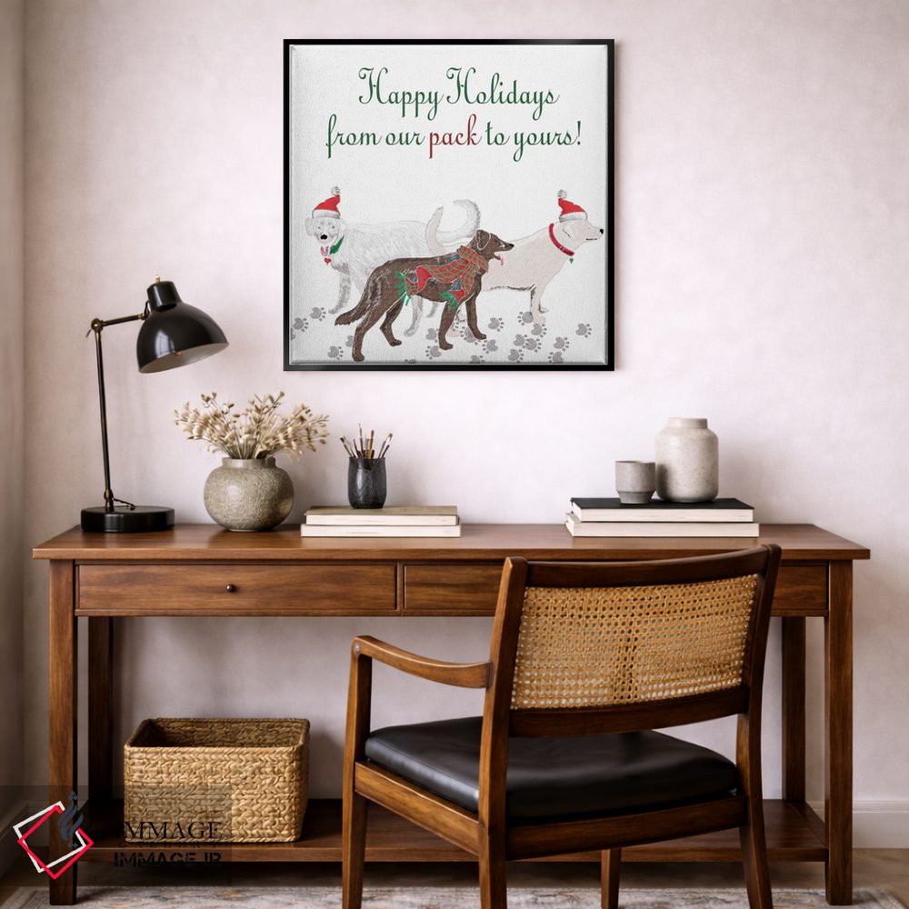 تابلو دکوراتیو بسته تعطیلات سگ ها ۱ اثر اندی متز - D6B