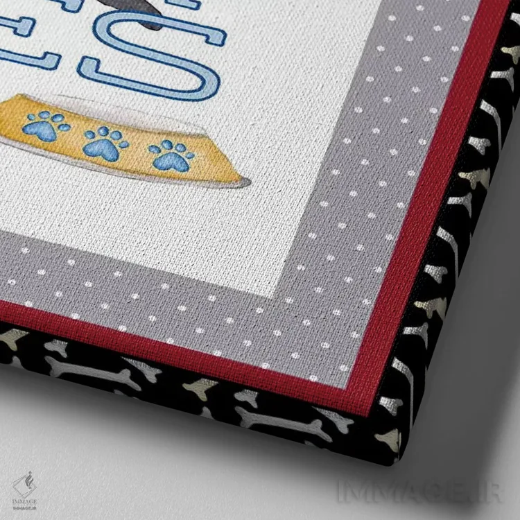 تابلو دکوراتیو زندگی یک سگ ۲ اثر اندی متز - نمای نزدیک بافت بوم