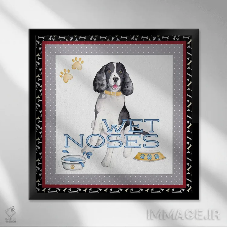 تابلو دکوراتیو زندگی یک سگ ۲ اثر اندی متز - نمای قابدار مشکی