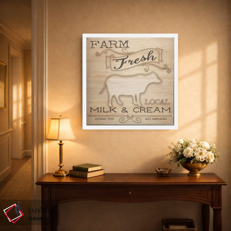 تابلو مدرن لبنیات ارگانیک روستایی ۱ اثر اندی متز - D2W