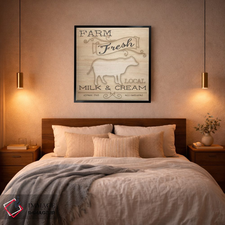 تابلو مدرن لبنیات ارگانیک روستایی ۱ اثر اندی متز - D4B