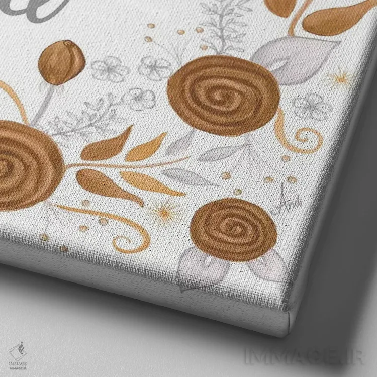 تابلو مدرن گل های برداشت محصول ۱ اثر اندی متز - نمای نزدیک بافت بوم