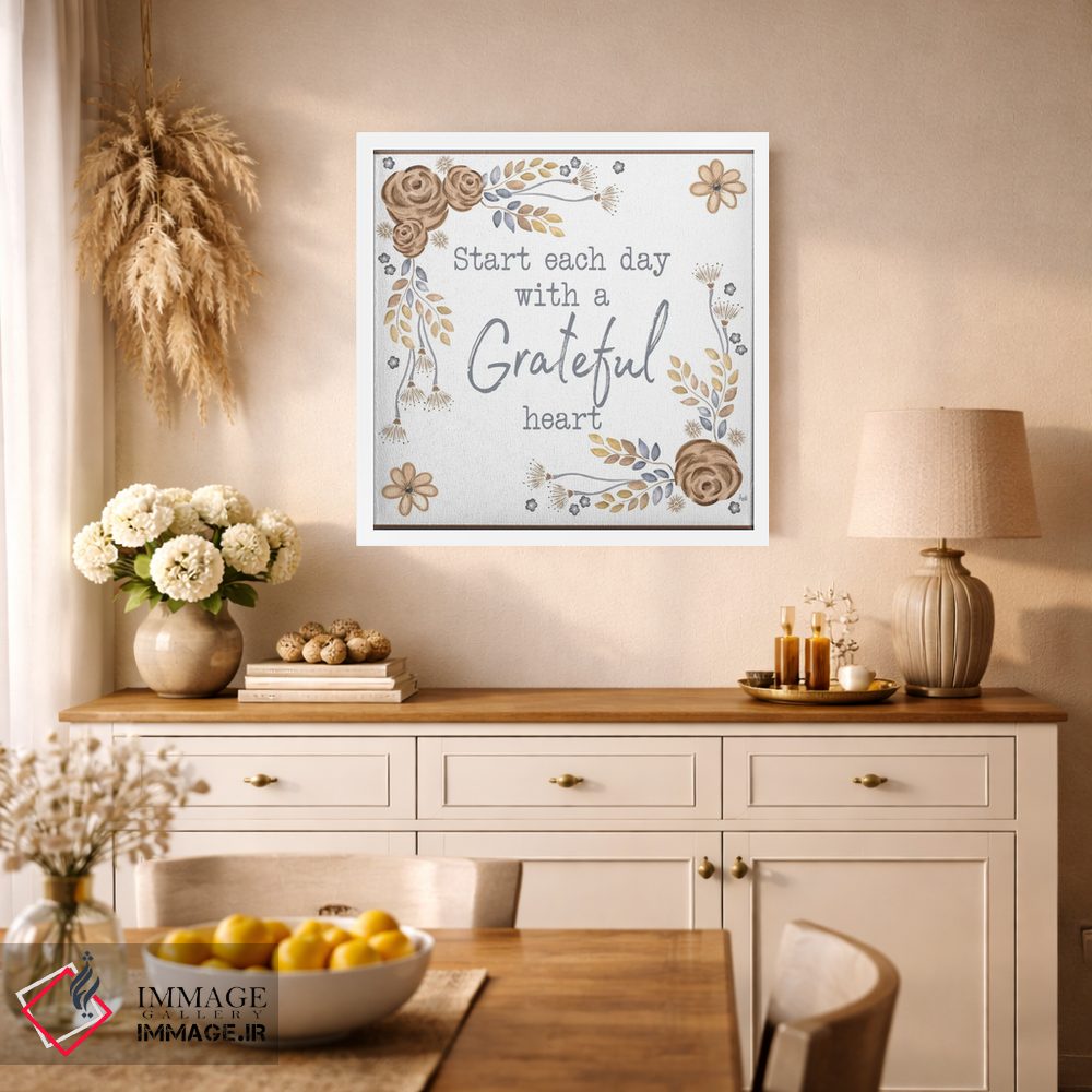 تابلو دکوراتیو الهام برگ های قهوه ای ۱ اثر اندی متز - D1W