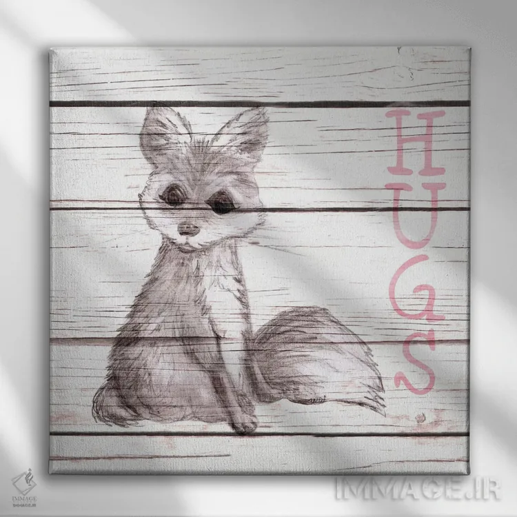 تابلو دکوراتیو بغل های روباه اثر اندی متز - نمای روبهرو روی دیوار